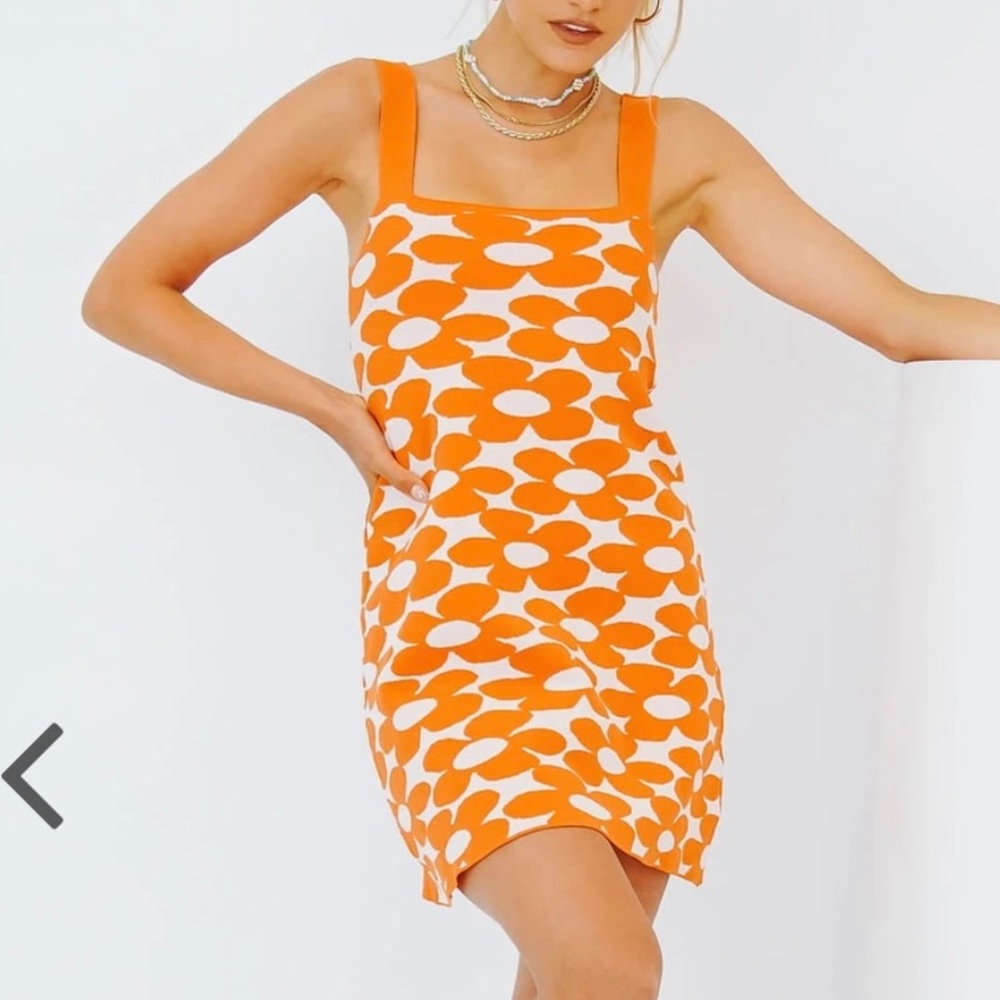 VergeGirl Orange 60’s Mini Dress Small